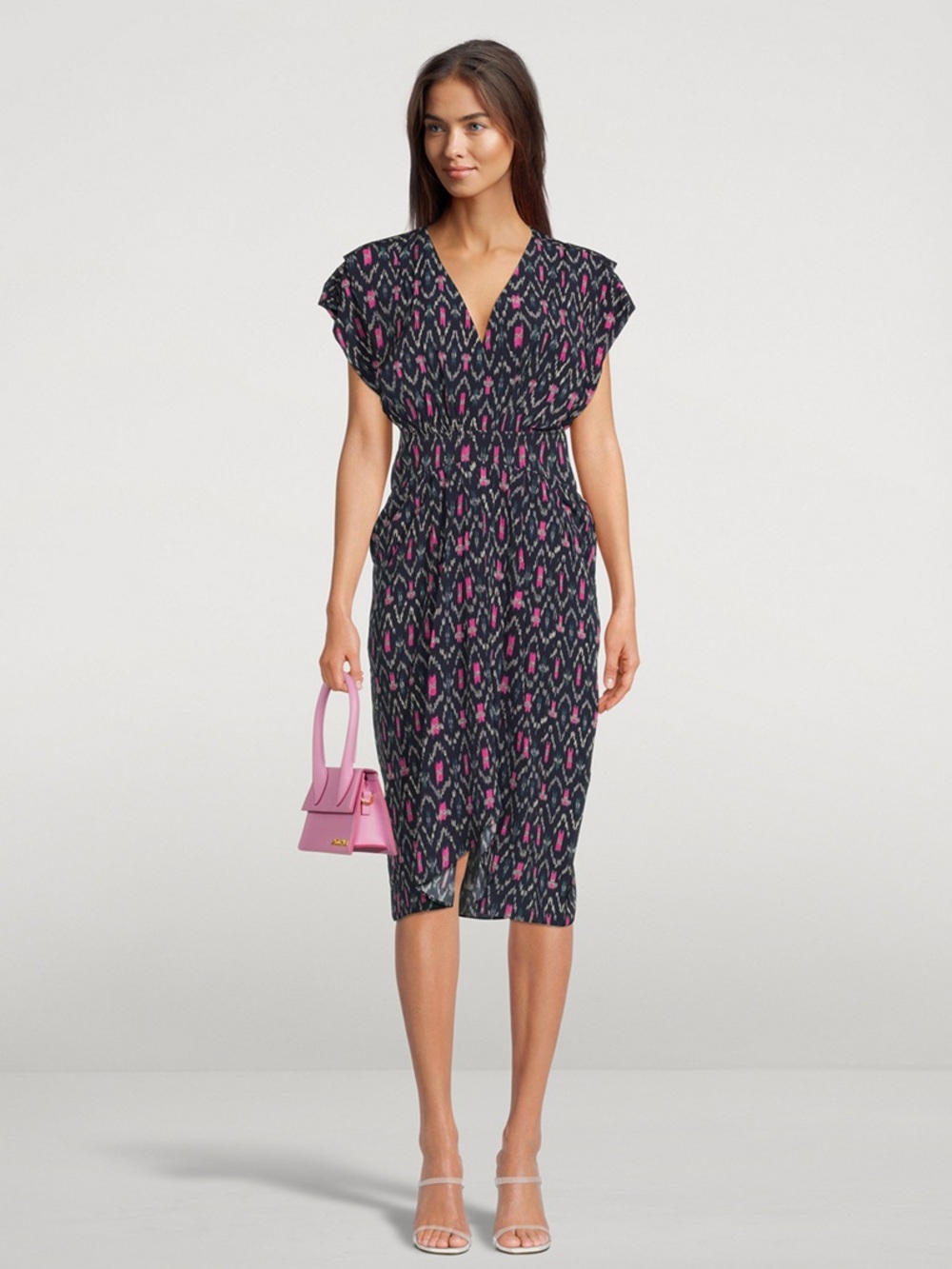 NWT Isabel Marant Etoile Midi Dress in Navy and Pink